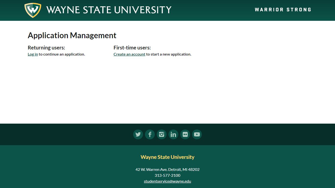 Application Management - Wayne State University